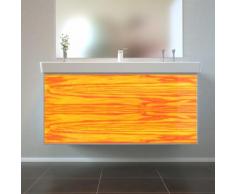 Badmöbel Wooden Leucht-Front Esche Holz mit Villeroy & Boch Waschbecken 100cm