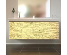 Badmöbel Wooden Leucht-Front Birke Holz mit Villeroy & Boch Waschbecken 130cm