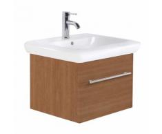 Badmöbel mit Geberit IT! Waschbecken 60 cm 1 Schublade eiche hell