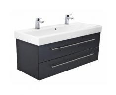 Badmöbel mit Geberit Icon Waschbecken 120 cm anthrazit seidenglanz