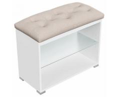 Schuhbank Emotion Schuhregal Kissen 6 Paar 70x55 cm Weiss-matt