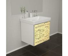 Badmöbel Wooden Leucht-Front Birke Holz mit Villeroy & Boch Waschbecken 50cm