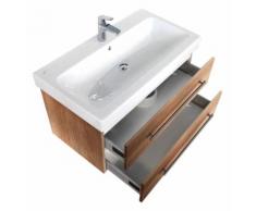 Badmöbel mit Geberit Icon Waschbecken 90 cm eiche hell seidenglanz