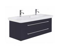 Badmöbel mit Keramag IT! Waschbecken 130 cm Doppel anthrazit seidenglanz