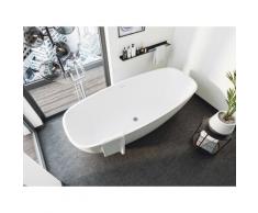 Freistehende Badewanne Legacy 200 Solid Stone Weiß matt