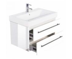Badmöbel mit Geberit Icon Waschbecken 75 cm weiss hochglanz