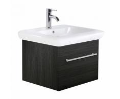 Badmöbel mit Geberit IT! Waschbecken 60 cm anthrazit gemasert