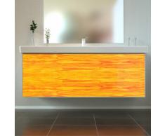 Badmöbel Wooden Leucht-Front Esche Holz mit Villeroy & Boch Waschbecken 130cm