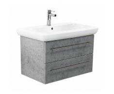 Badmöbel mit Geberit IT! Waschbecken 80 cm Beton