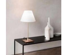 Luceplan Costanzina D13 pi. Tischleuchte Ein/Aus-Schalter Ø 26 H: 51 cm, messing/weiß 1D13=NP00030+1D13=1P11N02, EEK: A++