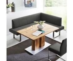 Niehoff CORA Eckbank links B: 2030 H: 900 T: 1530 mm, edelstahl gebürstet/anthrazit 0319-02-990