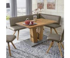 Niehoff CORINNA Eckbank links B: 2100 H: 900 T: 1550 mm, wildeiche/stein 4469-47-989