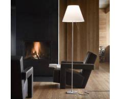 Luceplan Costanza D13 t.i.f. Stehleuchte, Ein-/Aus-Schalter Ø 40 H: 153 cm, alu/weiß 1D13NT01F020+1D13001NT002, EEK: A++