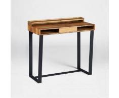 Lambert HARVEY Laptop-/Schminktisch L: 860 B: 430 H: 810 mm, schwarz/eiche natur 56745