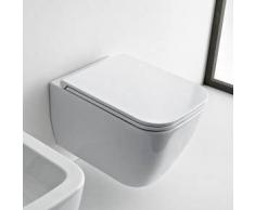 Scarabeo Teromera 2.0 Wand-Tiefspül-WC L: 52 B: 36 cm, ohne Spülrand weiß 5126CL