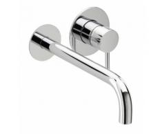Herzbach Design New Waschtischarmatur Unterputz Fertigset gebogener auslauf 240 chrom, 10.145857.1.0 10.145857.1.01
