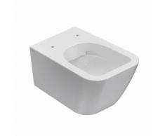 Globo STONE SENZABRIDA® Wand-Tiefspül-WC, spülrandlos, B:36, T:52cm, weiss mit Ceraslide STS05BI