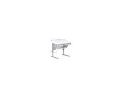 hjh office Kinderschreibtisch ALBI höhenverstellbar + neigbar weiss / silber, 705100