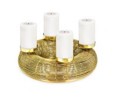 EDZARD Adventskranz Nils goldfarben Kunstkränze Kunstpflanzen Wohnaccessoires Dekokränze