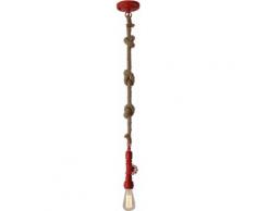 näve LED Pendelleuchte Vintage, rot, rot