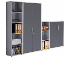 BMG Büro-Set TABOR 4 hoch, (Set, 2 St.) grau Büromöbel-Sets Büromöbel