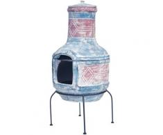 Buschbeck Grillkamin Mexiko-Grill-Kamin Geo design, BxTxH: 40x40x56 cm blau Grillkamine Grill Haushaltsgeräte Grills