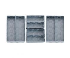 WENKO Aufbewahrungskorb Adria, (Set, 4 St.) grau Küchen-Ordnungshelfer Küchenhelfer Küche