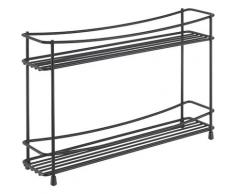 Metaltex Gewürzregal, (1 St.), in matt schwarz mit exclusiver TouchTherm Beschichtung, 2 Etagaen Gewürzregal Gewürzständer Kochen Backen Haushaltswaren