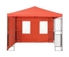 Tepro Pavillonseitenteile, (Set bestehend aus 1 Seitenteil geschlossen, mit 2 Fenstern), passend für Pavillon Kaemi rot Pavillonseitenteile Pavillons Garten Balkon
