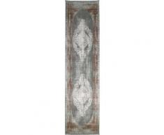 RESITAL The Voice of Carpet Läufer Style 5860, rechteckig, 8 mm Höhe, Teppich-Läufer, Kurzflor, gewebt, Orient-Optik, mit Fransen braun Teppichläufer Teppiche und Diele Flur