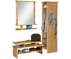 Home affaire Garderoben-Set Set, beige, natur geölt