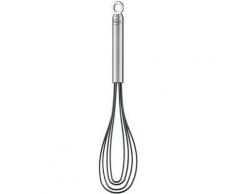 RÖSLE Schneebesen, (1 tlg.), Tellerbesen in Profiqualität zum Unterheben von Zutaten und Aufschlagen Eiern, Silikonschlaufen, temperaturbeständig bis 220 °C, Edelstahl 18/10, spülmaschinengeeignet silberfarben Schneebesen Kochen Backen Haushaltswaren