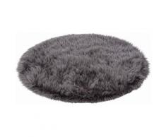 Fellteppich, »Mia Flokati«, ASTRA, rund, Höhe 50 mm, maschinell gewebt, grau, Neutral, dunkelgrau