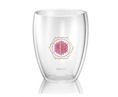 Creano Thermoglas "Blume des Lebens" (1-tlg.), transparent, transparent-pink