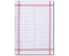 Dyckhoff Geschirrtuch KARO / Halbleinen - 50x70 cm (Set, 10-tlg.) rot Aufbewahrung Küchenhelfer Haushaltswaren Geschirrtücher