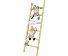 NOOR LIVING Dekoleiter Zwerge, Standdeko für den Eingangsbereich, Höhe ca. 90 cm beige Osterdeko Vorfreude Ostern Dekofiguren