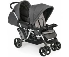 CHIC4BABY Geschwisterwagen "Doppio Melange anthrazit", grau, Unisex, grau