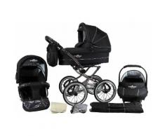 bergsteiger Kombi-Kinderwagen Venedig, black edition, 3in1, (10-tlg.) schwarz Kinder Kombikinderwagen Kinderwagen Buggies