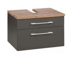 Held Möbel Waschbeckenunterschrank Davos Breite 60 cm, grau, grafit/grau