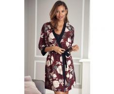 s.Oliver Kimono, mit Blumen-Dessin rot Damen Kimono Nachtwäsche Wäsche