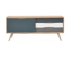PBJ Sideboard stick, braun, Eiche hell/Laminat fenix