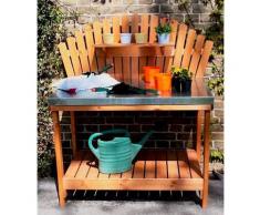 promadino Pflanztisch Helga, BxTxH: 116x69x139 cm braun Pflanztische Gewächshäuser Garten Balkon