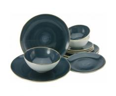 Guido Maria Kretschmer Home&Living Tafelservice Glamour, (Set, 12 tlg.), handgemalt, democratichome Edition schwarz Geschirr-Sets Geschirr, Porzellan Tischaccessoires Haushaltswaren
