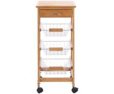 Küchenwagen Bambus, 37 x 76 cm braun Küchenaccessoires Wohnaccessoires
