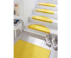 Stufenmatte, Fancy, HANSE Home, halbrund, Höhe 7 mm, maschinell getuftet gelb Stufenmatten Teppiche