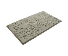 GRUND exklusiv Badematte Sophia, Höhe 22 mm, rutschhemmend beschichtet, Hoch-Tief-Struktur, Made in Europe grau Grund Badtextilien