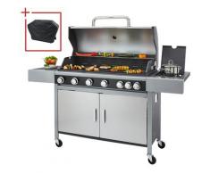 KONIFERA Gasgrill 6-Brenner, BxTxH: 161,5x57x111 cm, mit Drehspieß silberfarben Grill SOFORT LIEFERBARE Haushaltsgeräte