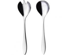 nurso Salatbesteck Fjord, (Set, 2 tlg.), Edelstahl 18/10 silberfarben Servierbesteck Besteck Messer Haushaltswaren