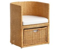Home affaire Rattanstuhl beige Sessel Hocker SOFORT LIEFERBARE Möbel Stühle