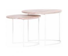 Gutmann Factory Satztisch Ivory weiß Blumentisch Blumenhocker Deko Wohnaccessoires Tisch